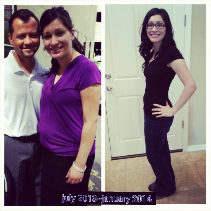 Left: 3 days post partum with my son; Right: about 2 weeks ago