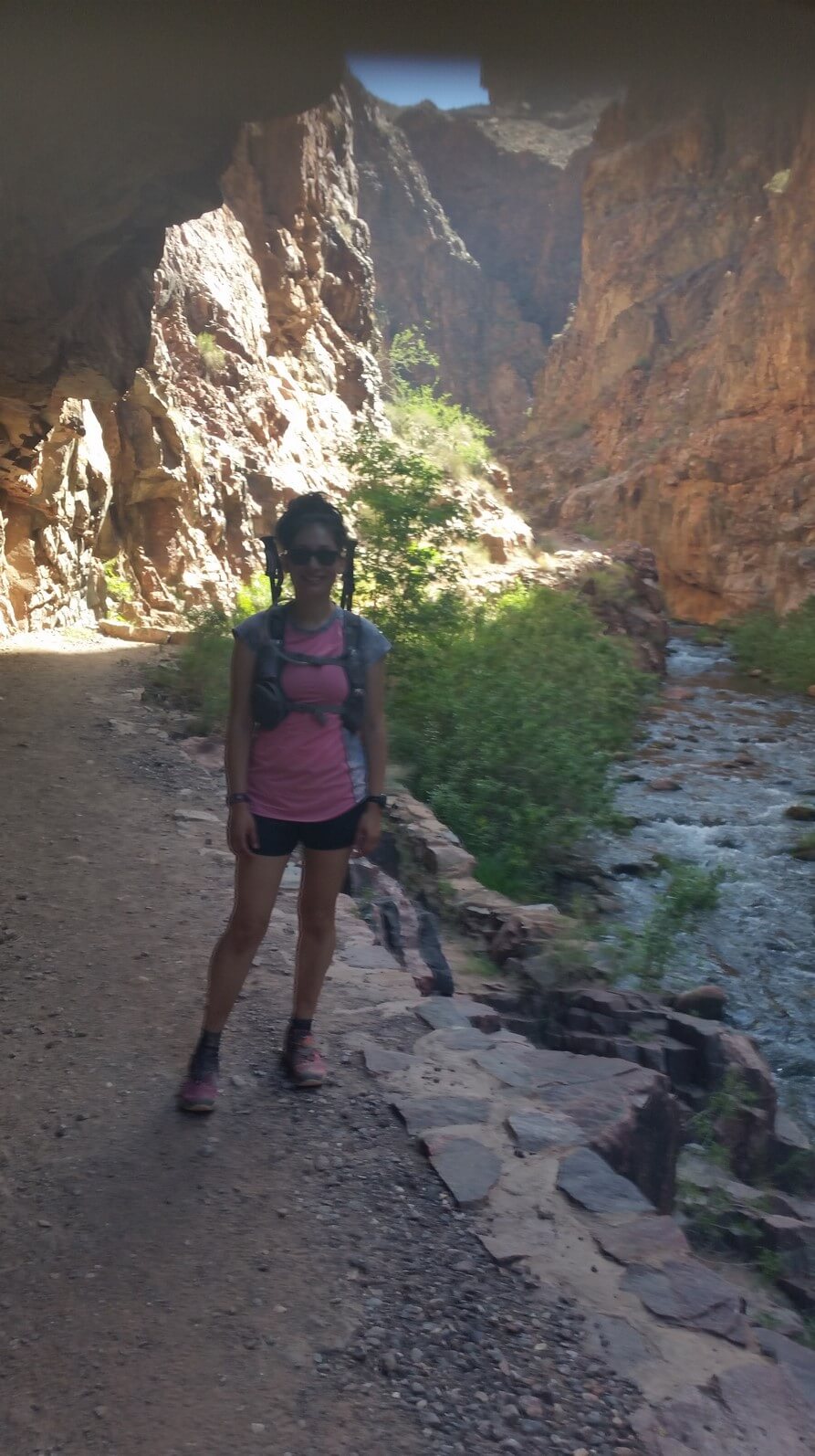With my poles attached to my pack