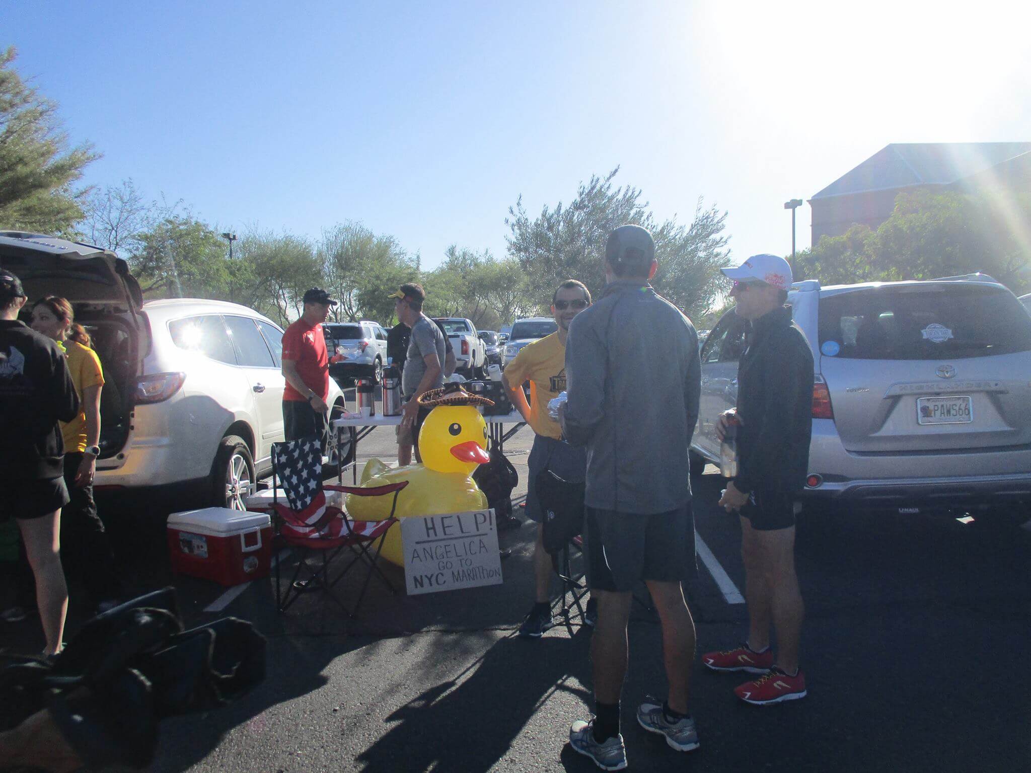 It was a burrito party in the parking lot!