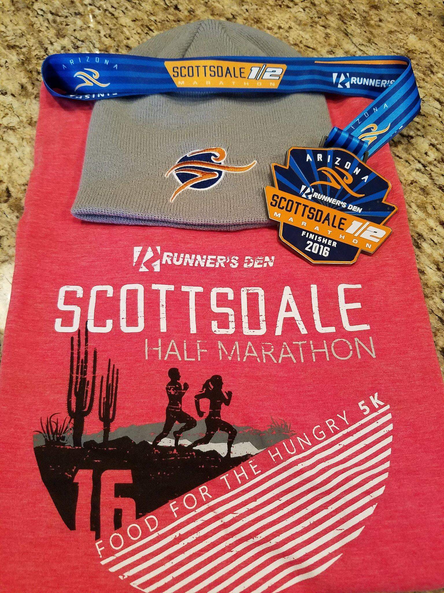 This race was a steal at $45 (early registration). Gender specific tee and beanie ftw!
